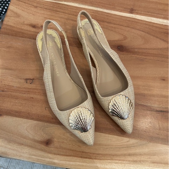 New Jennifer Sumko x Antonio Melani Shell Sling Back Flats - Picture 3 of 5